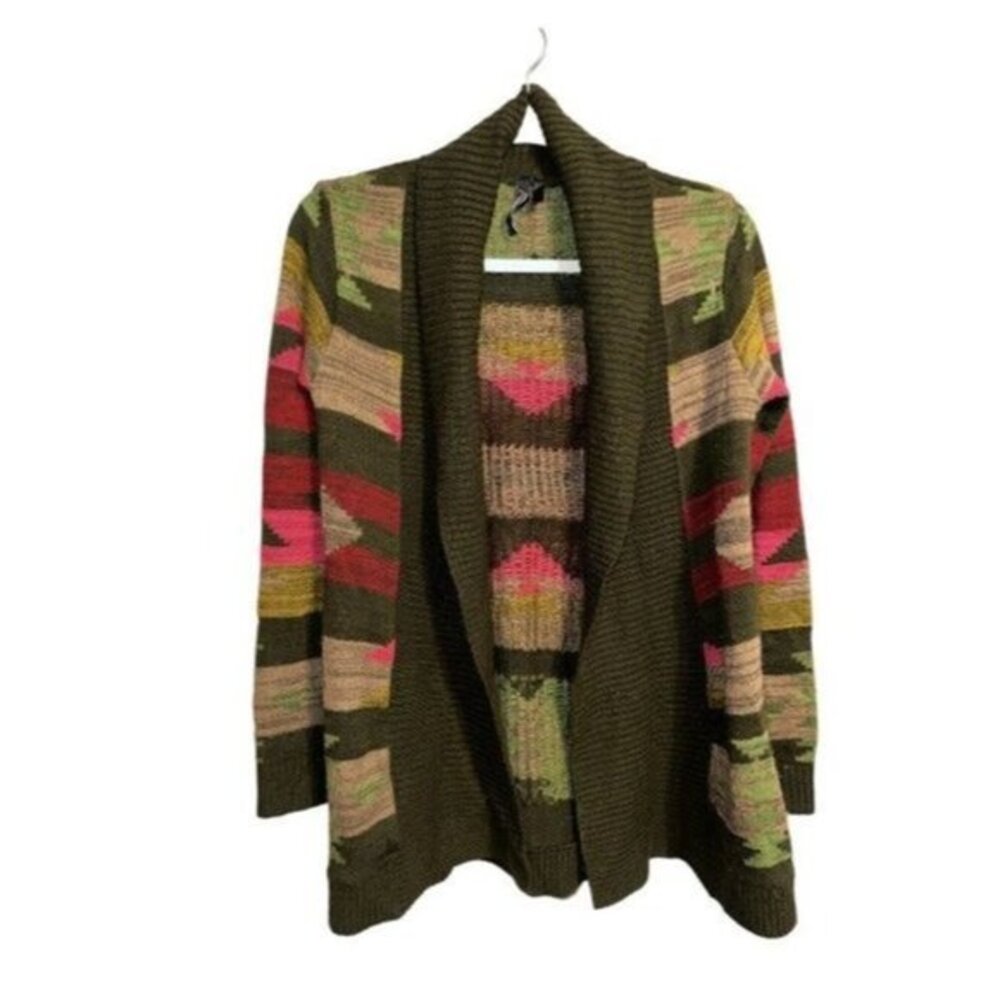 O’Neill Cardigan Open Front Baja Beach Waterfall Knit Sweater Sz S